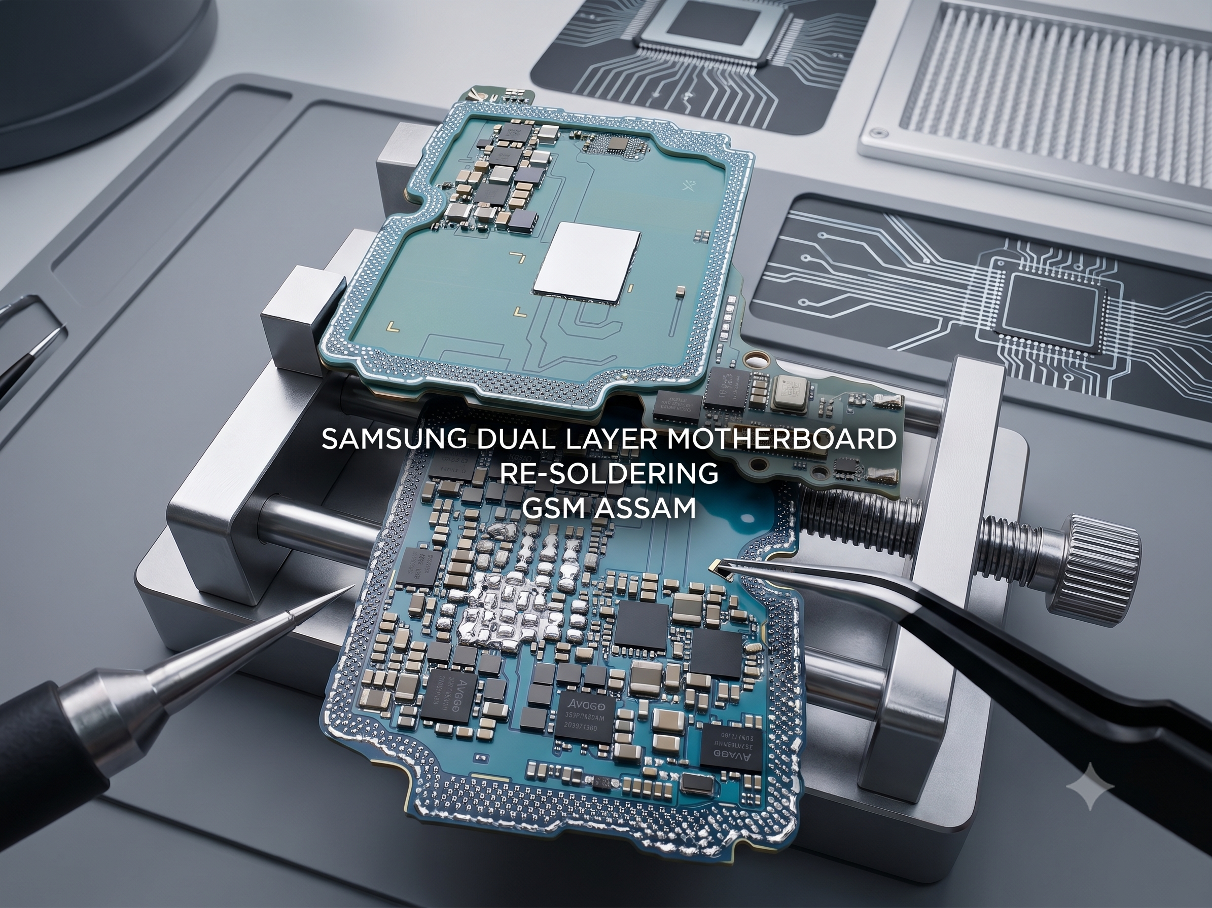 GSM ASSAM - No.1 Mobile Repairing Institute in Guwahati 17 samsung dual layer motherboard reballing by gsm assam